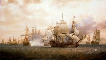 Warship Painting - Battle of Frigate Bay Naval Battle